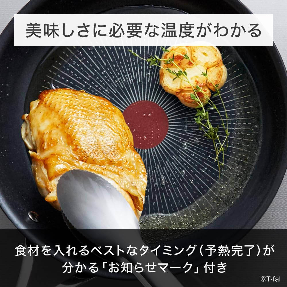 Tefal Bratpfanne Geeignet für Gas Frei von schädlichen Substanzen wie Bratpfanne Schwarz E52305, 26cm, IH, Feuer, PFOA, Antihaftbeschichtung, langlebig,