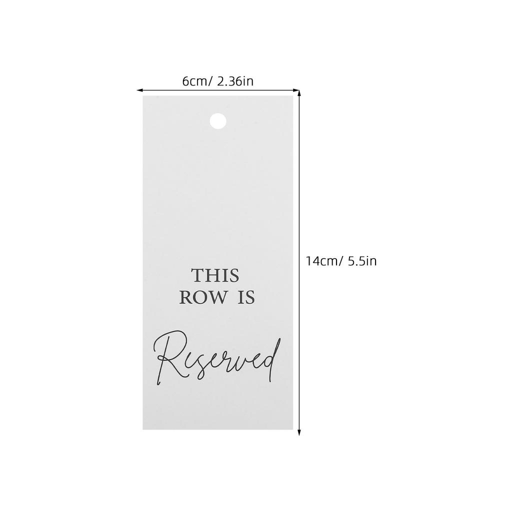 24Sets Chair Reserved Signs Vintage Look Ribbon Attached Seat Tags for Ceremony Reception Event Pew Hanging Decorations