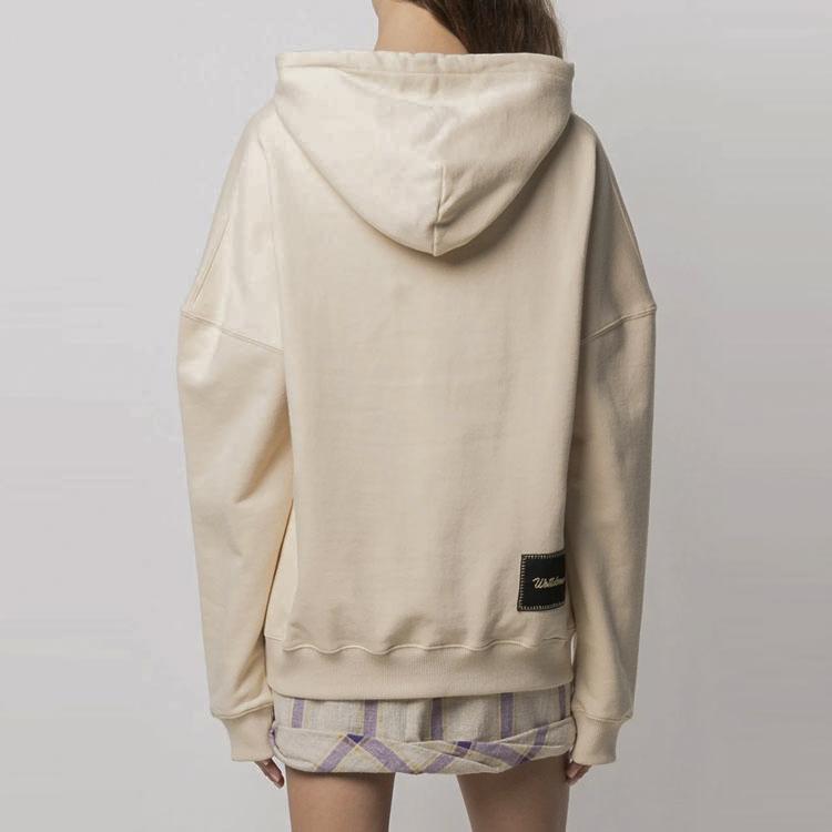 We11done Graffiti V2 Hoodie Beige Unisex Tops Cream WD-TH0-21-529-U-BG