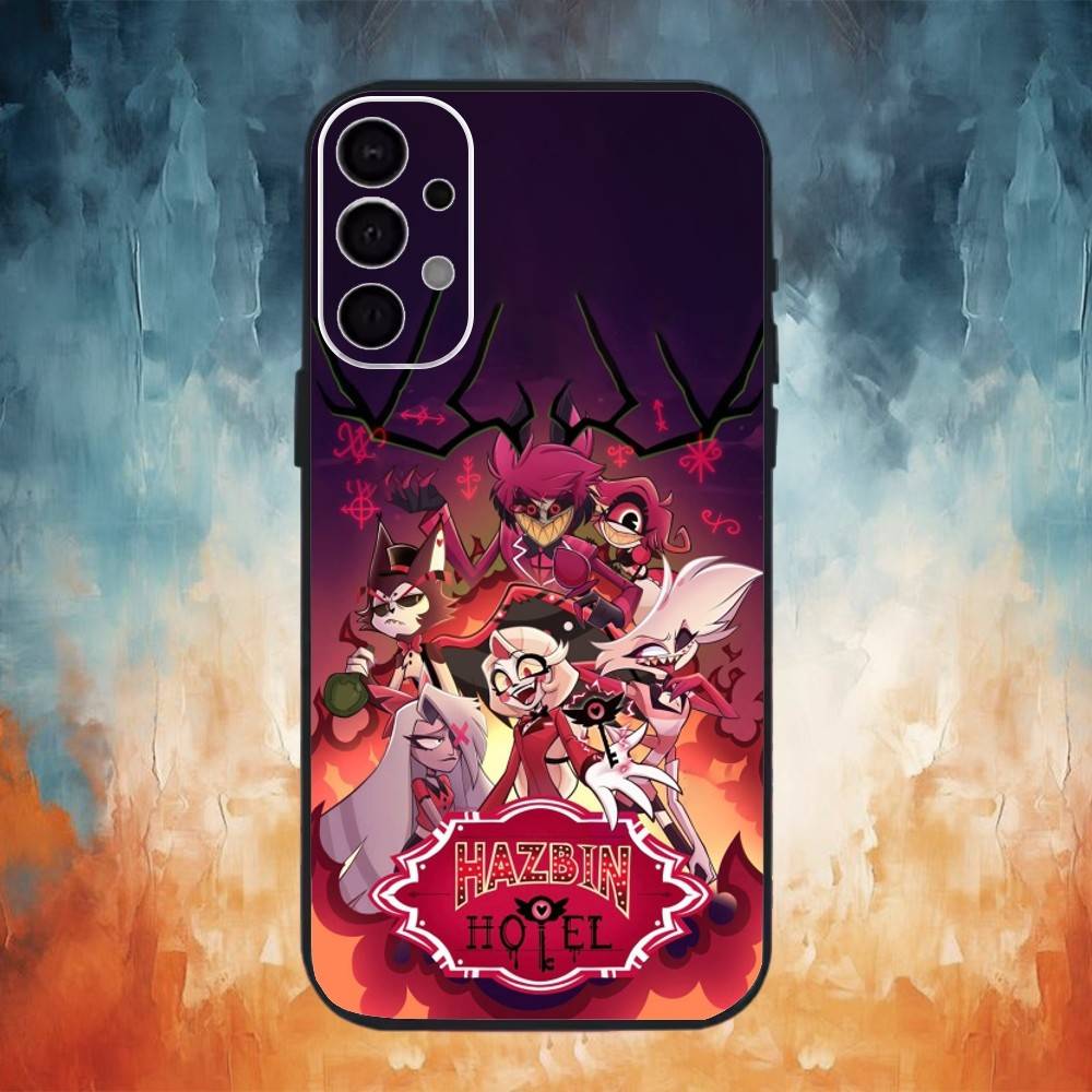 

Чехол для телефона Hazbin Anime H-Hotel для Samsung S25,S24,S21,S22,S23,S30,Ultra,S20,Plus,Fe,Note,10,9,5G Черный Samsung S21plus