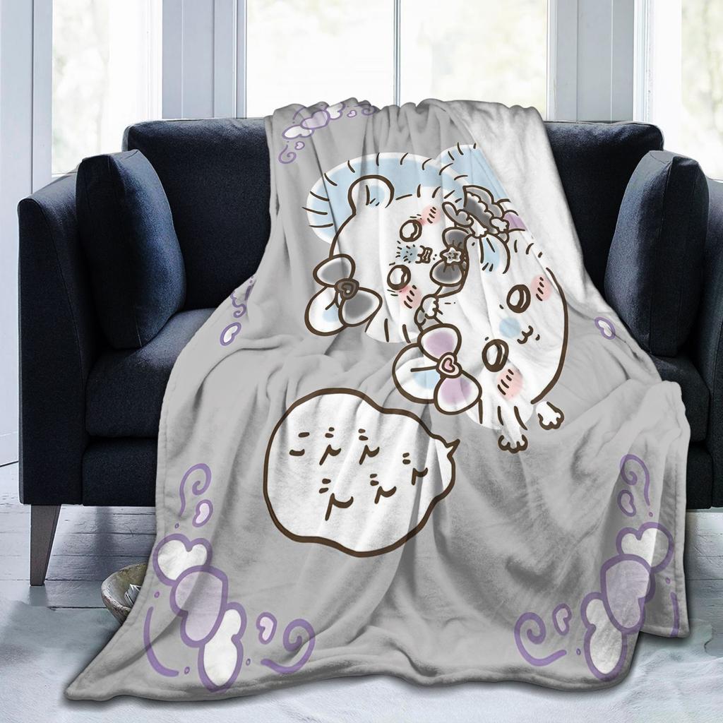 Cute Momonga C-Chiikawa Cartoon Blanket Velvet Textile Decor   Multifunction Soft Throw Blanket for Bedding Bedroom Rug Piece