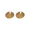 European and American Hollow Disc Metal Ear Cuff Retro Design Exaggerated Earrings Minority Fashion Fancy Earrings for Students