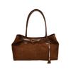 Autumn and Winter Retro Large-capacity Suede Bag Women's New Casual Commuting Shoulder Bag Portable Tote Bag