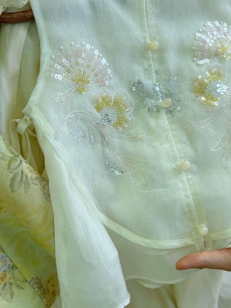 Hanfu-Set für Mädchen: Neues chinesisches zweiteiliges Set - Große & kleine Größen für den Sommer