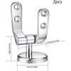 Toilet Seat Hinges Replacement, Chrome Finished Toilet Seat Hinge Fixings, Toilet Seat Hardware for Most Toilet Seats(2 Pcs)