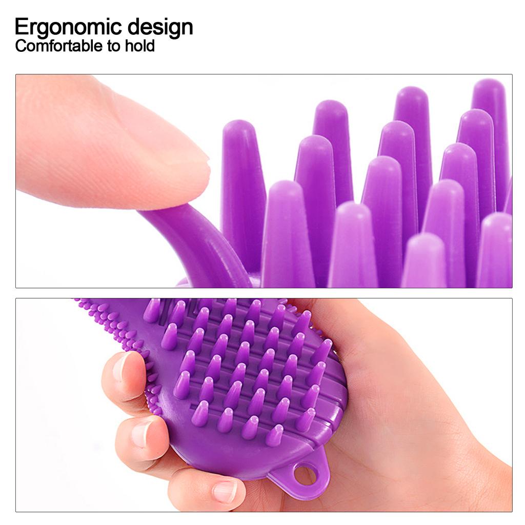 Body Bath Brush Soft Silicone Double Sided Exfoliates Dead Skin Promote Circulation Shower Massage Brush