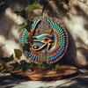 Metal Horus Eye Wall Art Set Weatherproof Foil Engraving with Hanger Holes