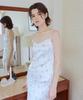 Aiseugadeuneiogongpal White Rose Print Dress