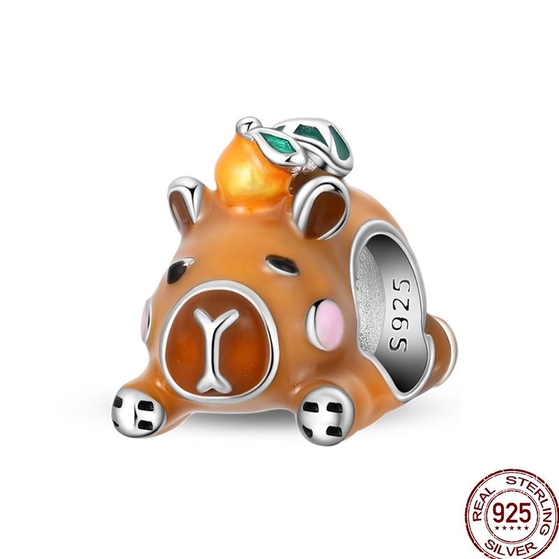 New Original Copper Elephant Cat Game Charms Bead Flower Baby Beads Fit 3Mm Bracelet Diy Jewelry Gifts For Women