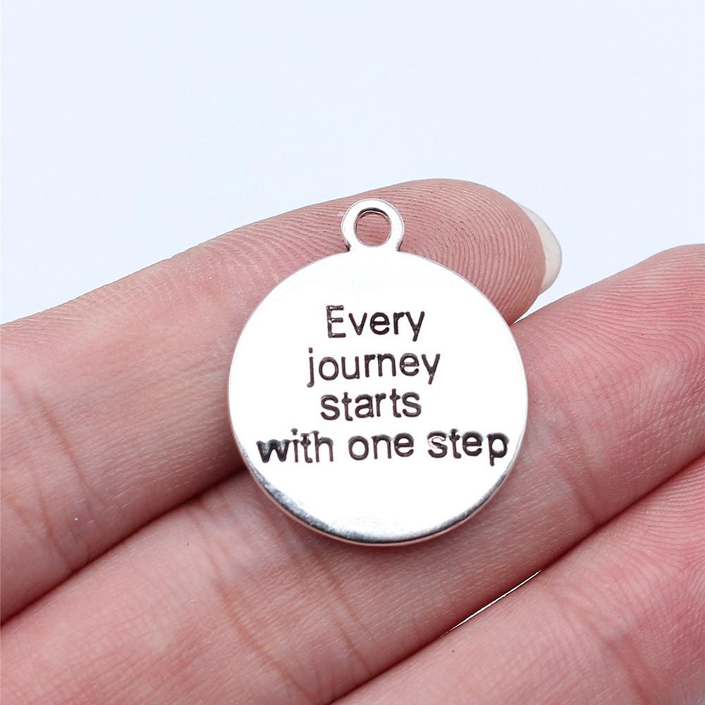 Charms Rectangle Tags Badges Friendship Pendants Minimalist Jewelry Components QC104