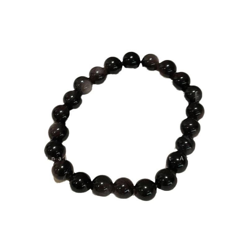 2024 New Style: Natural Obsidian Beaded Bracelet - Unisex, Versatile & Simple Design