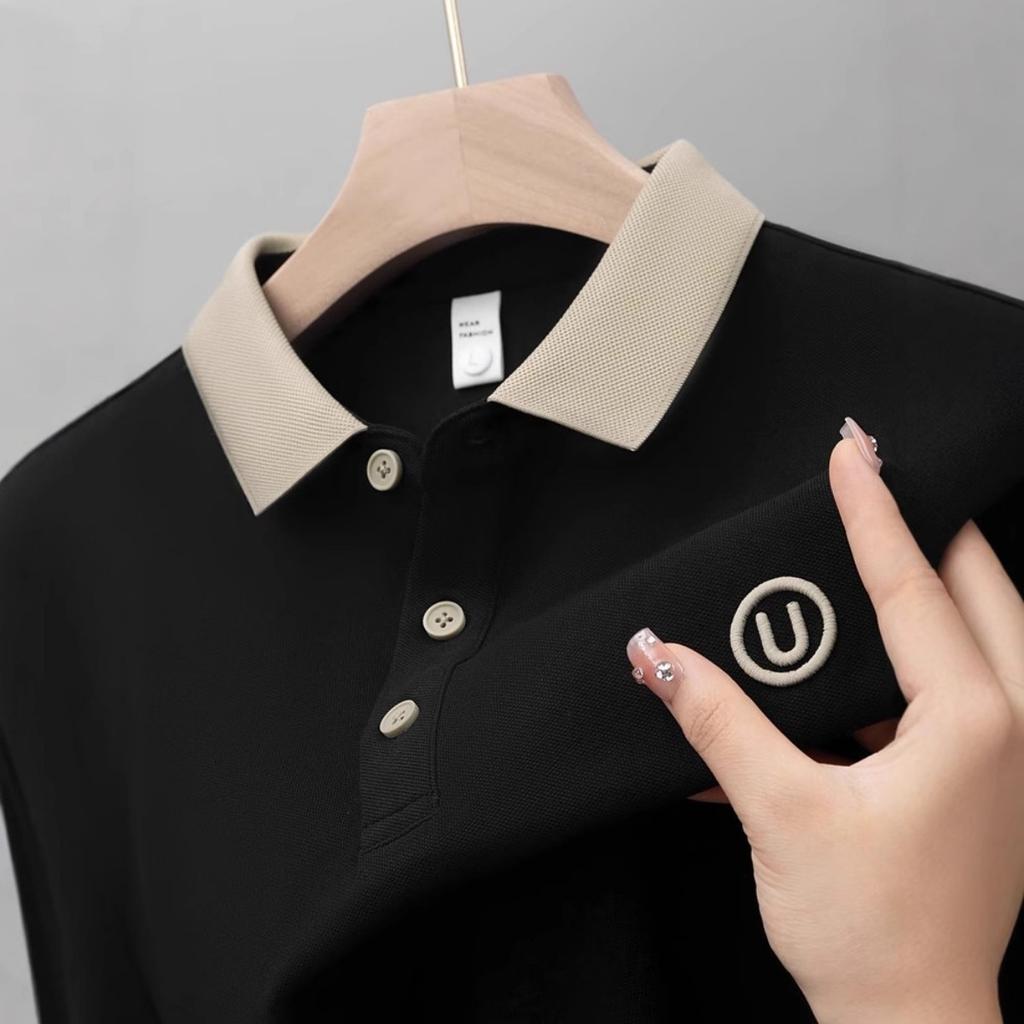 Men's Casual Shirt - Short Sleeved Summer Top, Ribbed Collar and Cuffs Design, Breathable Elastic Fabric, Regular Fit