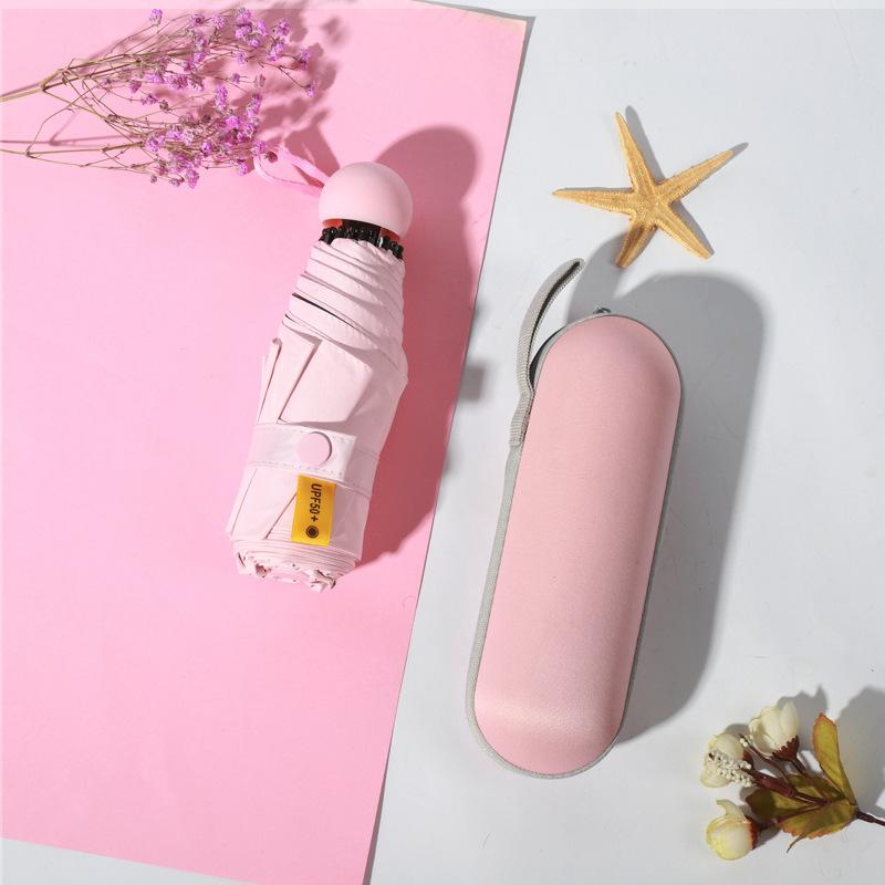 Mini Foldable Umbrella UV Protection Mini Sun Umbrella Dual Use Portable Box To Store Sunshade Umbrella Mini Portable Umbrella