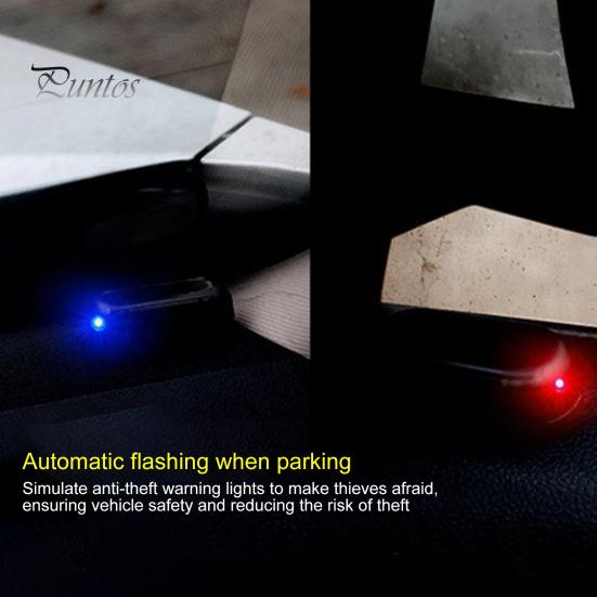 Car Solar Power Simulated Dummy Alarm Anti-Theft LED Flashing Security Light Fake Automotive Warning Lamp