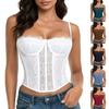 Women's Push-Up Corset Top with Underwire, Lace and Slimming Boning for Shapewear
