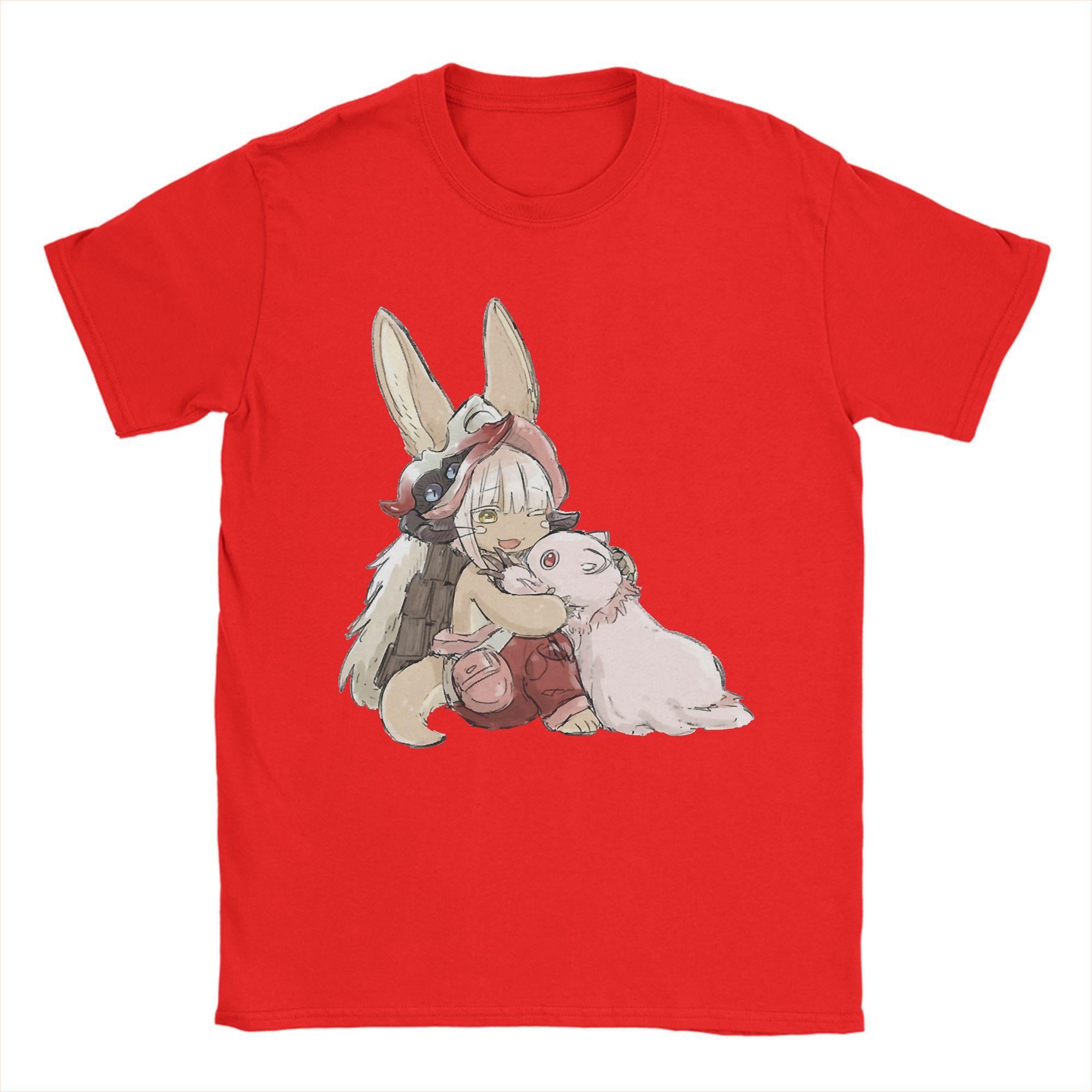

Коричневая футболка Made in Abyss Летняя Футболки Харадзюку Мужская 100% хлопок Круглый вырез 4XL 5XL 6XL Футболки Короткий рукав Y2K Повседневные топы S