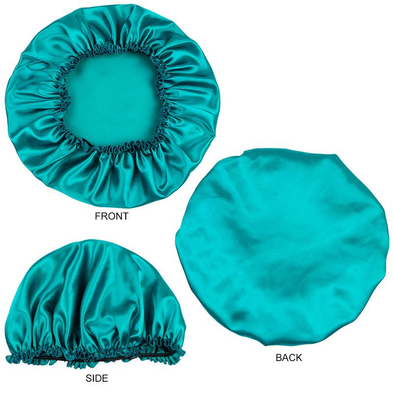 Satin Hair Caps Bonnets Elastic Band Adjust Headwear Curly Hair Cover Hat For Sleeping Women Dye the Hair Cap Styling Accessory
