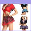 Captivating Sexy Womens School Girl Outfit With Plaid Skirt And Flirty Lingerie