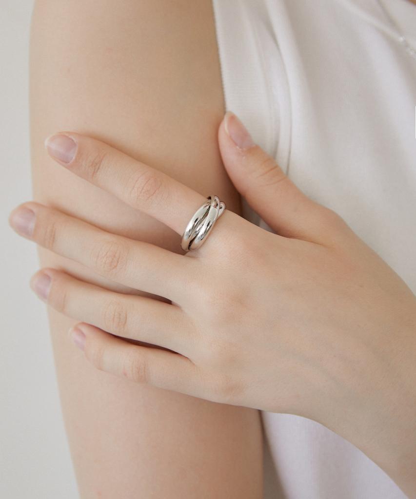 Halden 3 Combined Layered Ring (R011_Silver)