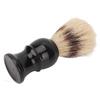 Shave Brush Men Small Portable Black Curved Handle Foaming Beard Cleaning Brush for Home Salon Travel