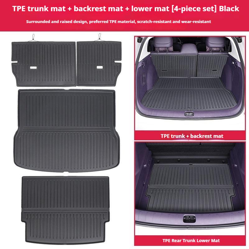 For Leapmoto C10 C16 C11 B10 B01 Lafa 5 Car Rear Trunk Liner Cargo Boot Mat TPE Trunk Mat Floor Tray Rear Seat Backrest Pad