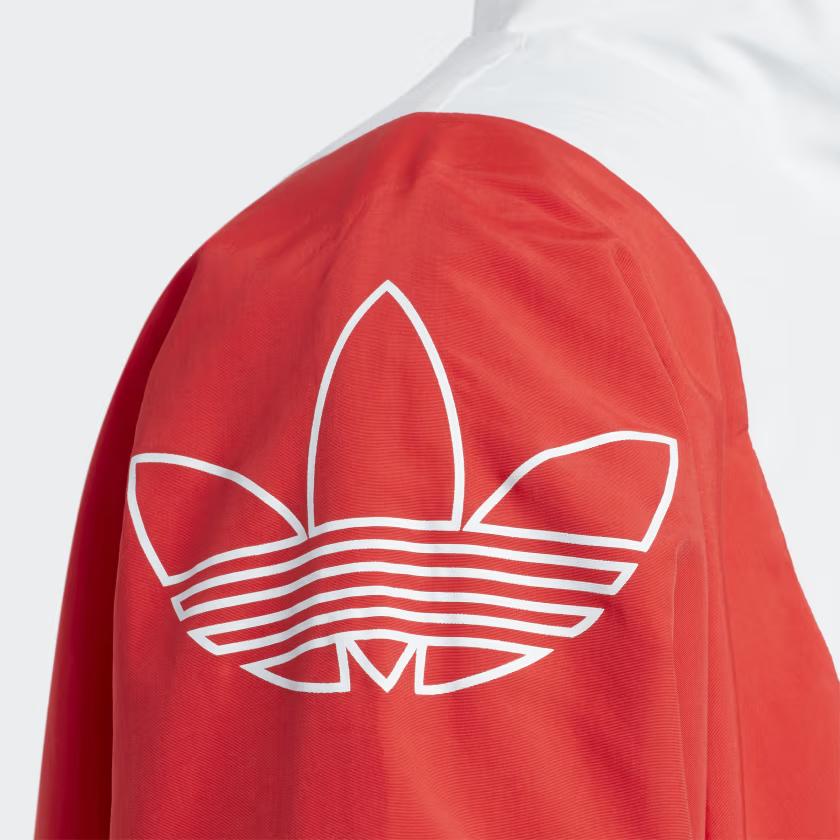 Adidas Originals Trefoil Logo Print Stand Collar Jacket With Spliced Design Men Jacket White GJ7773
