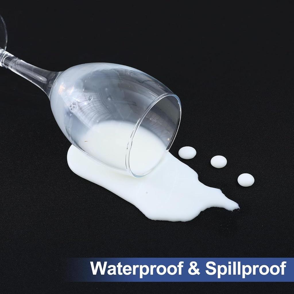 Rectangle Table Cloth Cover, Waterproof Polyester Elastic Fitted Tablecloth, Fits for 6 Foot Folding Tables ( 30" X 72")