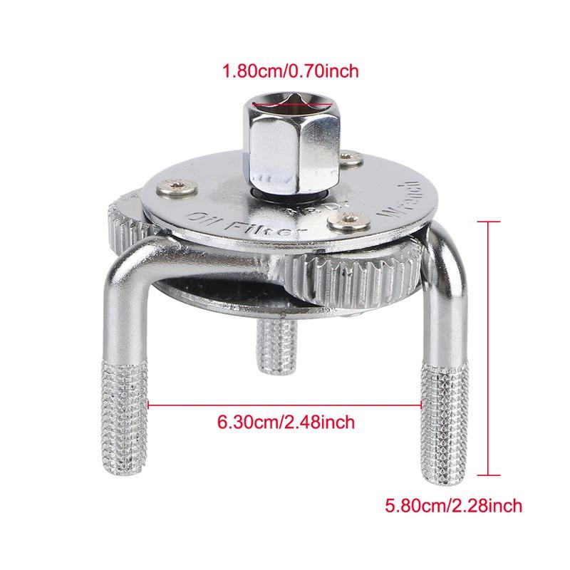 Adjustable 3 Jaws Oil Filter Wrench 2-Way Repairing Tool Auto Car Spanner Remover - Durable Mechanics Gear