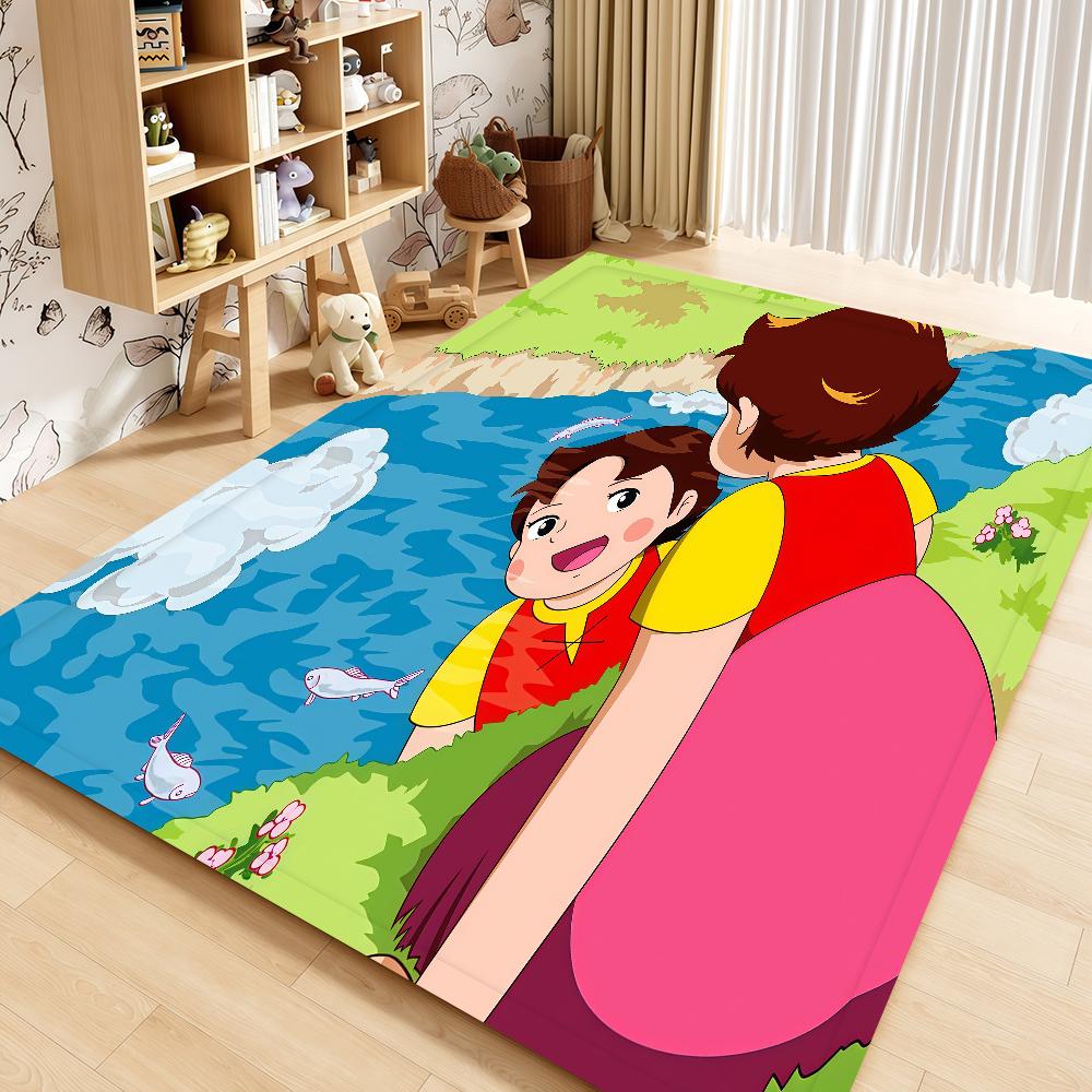 Door Cartoon Mat Bedside Entrance Bath Floor Decoration Corridor Door Books Mat Carpet H-Heidi Girl Cute Living Room Balcony