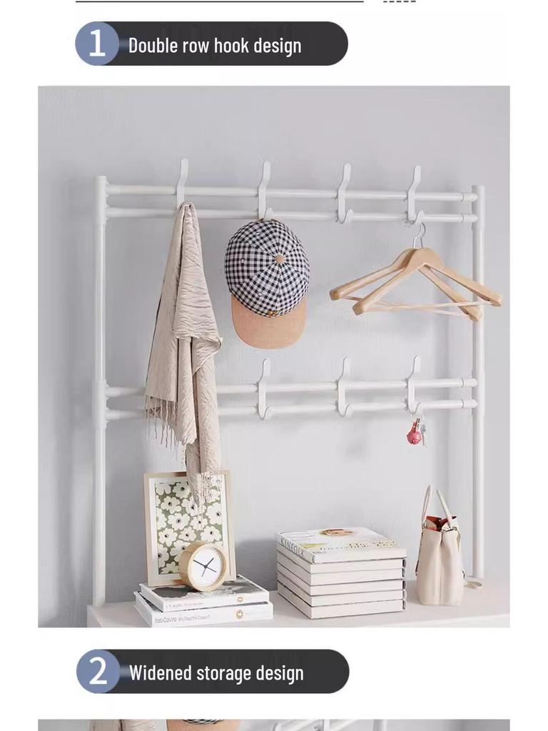 Multi-layer Dustproof Shoe & Hat Rack: Floor-standing Coat Rack & Storage Shelf for Living Room or Entryway