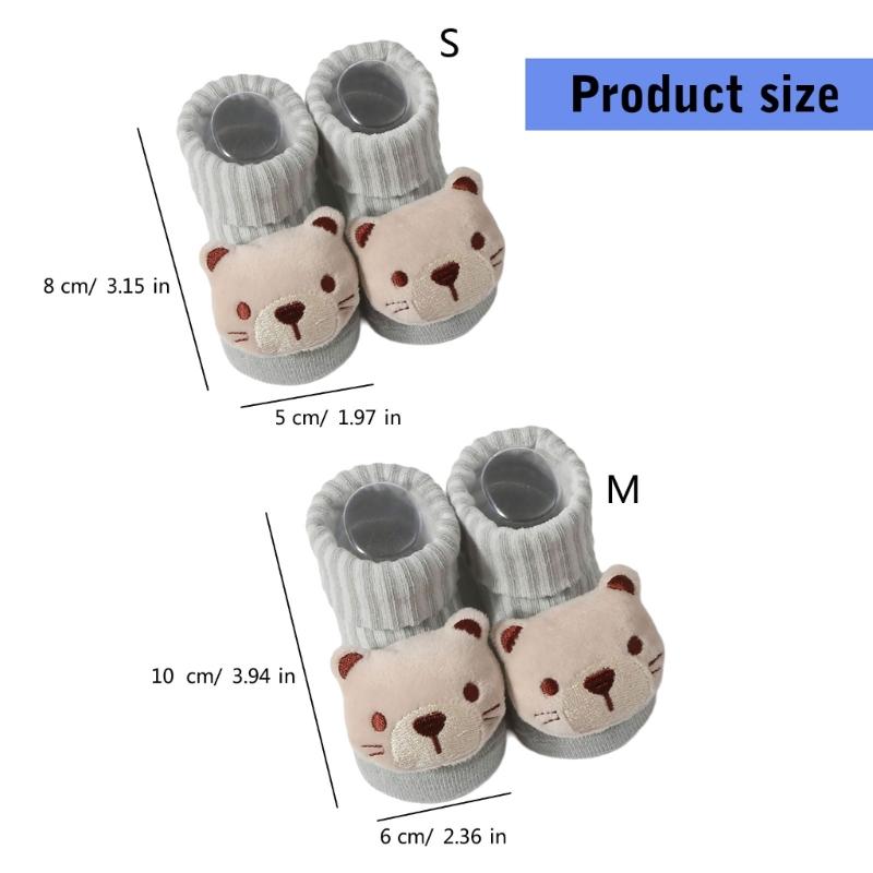 Baumwollstricksocken für Babys mit Zeichentrickfiguren Unisex Babysocken Cartoon-Themenstricksocken für Jungen Mädchen