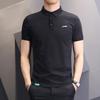 Li Ning Badminton Series Sports Casual Short Sleeve Solid Color Polo Shirt Summer Men Polo Shirts Black APLR129-1