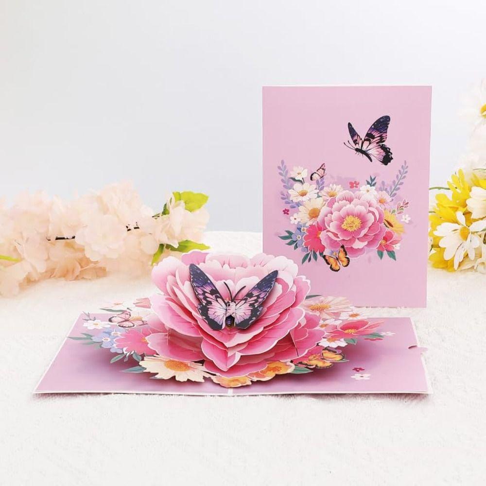 New 3D Happy Birthday Card Pop Up Four-Layer Birthday Cake Gift Card Foldable Best Wishes Mother's Day card Birthday Party