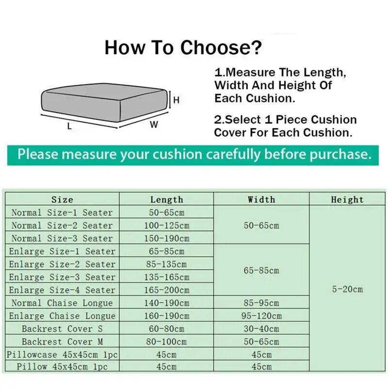 Wodoodporny Pokrowiec na Poduszkę Siedziska Sofy 1/2/3/4-osobowy Żakardowy Elastyczny Ochraniacz Mebli Pokrowce na Sofę w Kształcie L