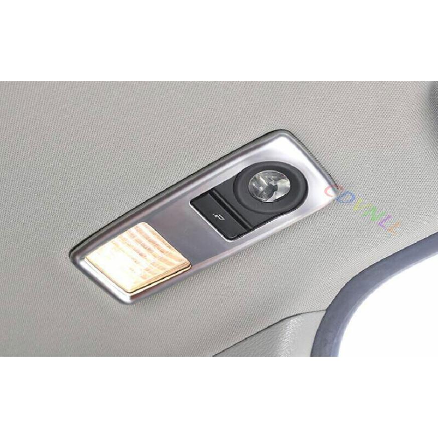 Fit For BMW X1 E84 2010-2015 ABS Silver Rear Reading Lamp Frame Cover Trim 2PCS