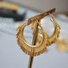 Niche Design Brass Retro Gold-Plated Swaying Dynamic Tassel Party Queen Personality Exaggerated Earrings Earrings