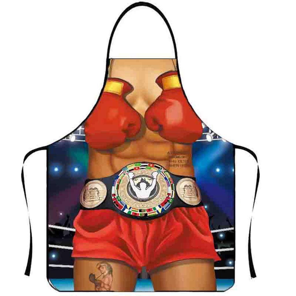 Unikalny fartuch bez rękawów z nadrukiem mięśni dla mężczyzn na grilla na podwórku i spotkania rodzinne