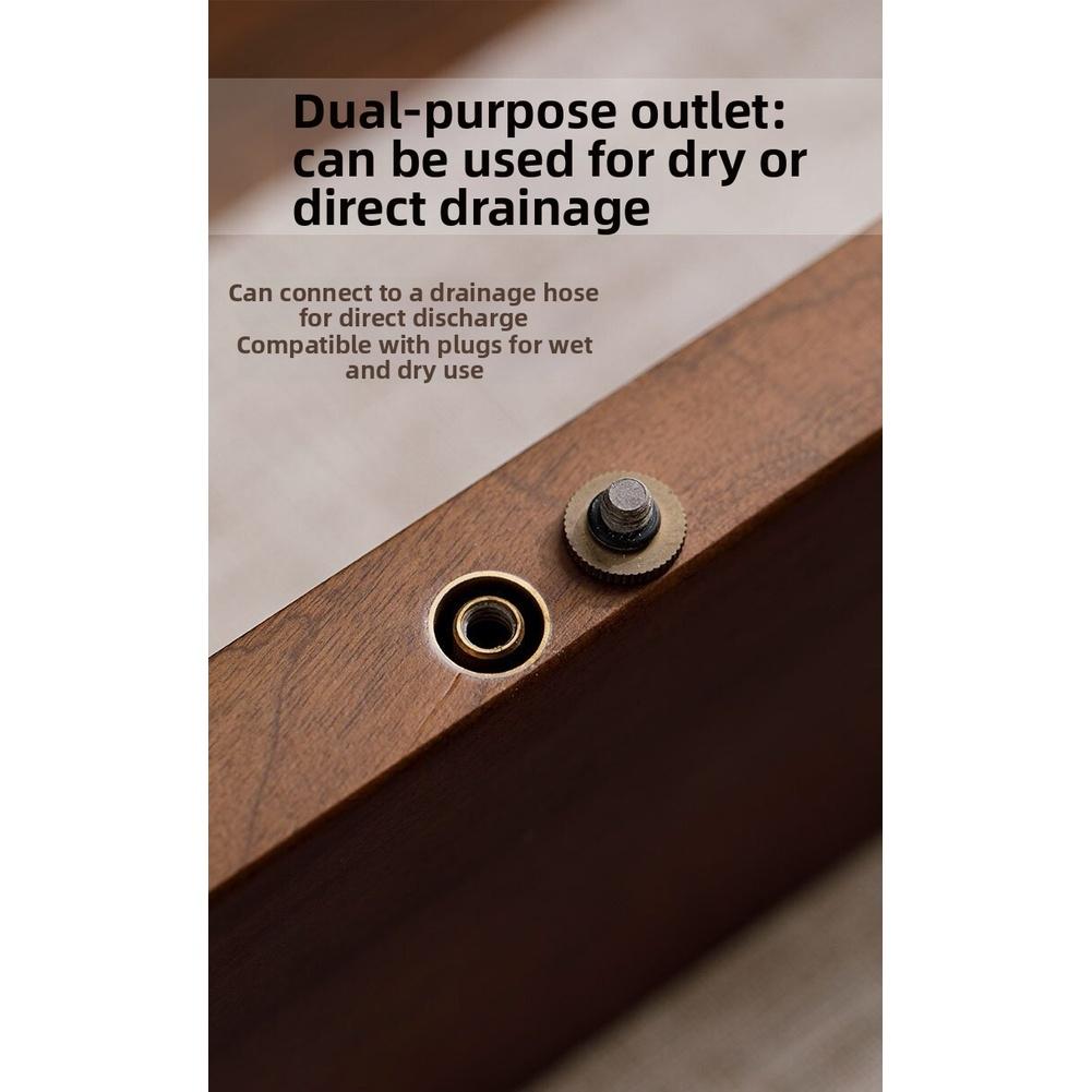 1 stk Tebrett Valnøtttre Tebrett Tørt Te-bord Med Drenering Kontor Hjemmebruk Kinesisk Stil Teutstyr Tilbehør Stativ