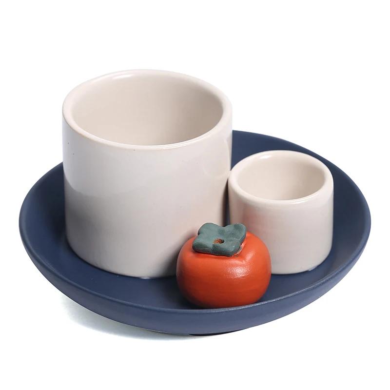 1pc, 4 In 1 Ceramic Incense Burner Sage Holder For Burning Incense Sticks Holder Aromatherapy For Meditation (Without Incense)
