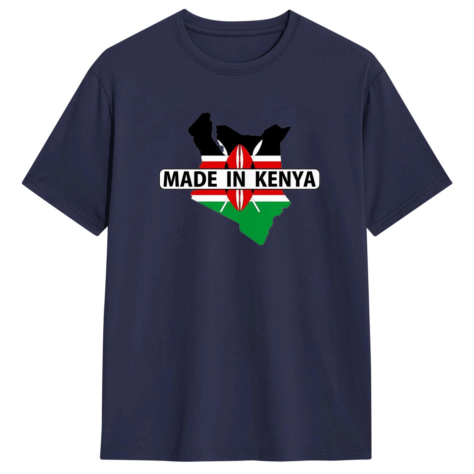 

Made In Kenya T Shirt Hipster T Shirts Short Sleeves Streetwear Tops Summer Cotton Oversize Tees 4XL