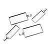 2pcs/lot Rectangular Stainless Steel Pendant Cabochon Base Bezel Blank Fit Cabochon Necklace Jewelry Making Blank Pendants Tray