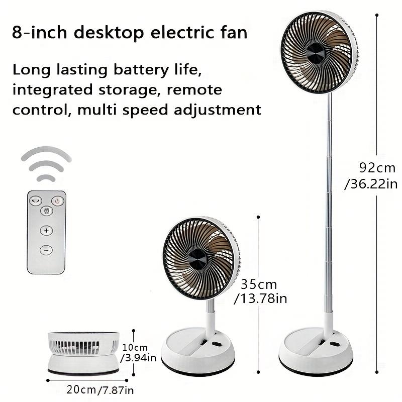 

Портативный складной электрический вентилятор с дистанционным управлением, аккумулятором USB, прочным алюминиевым кронштейном, регулируемой многоскоростной регулировкой белый