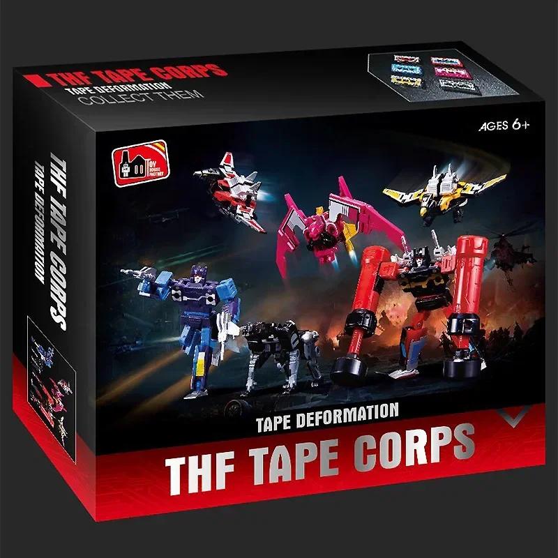 KBB G1 Transformation Robot Soundwave Six Magnetic Tape Troop THF-01P6 Rumble Laserbeak Buzzsaw Anime Action Figure Model Perfect Toys