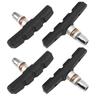 2Pair Mountain Bike V Brake Pad Road Bicycle Fixed Gear Rubber Brake Lining Silent Black