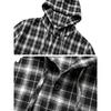 Men's Retro Casual Lightweight Loose Fit Plaid Hooded Long Sleeve Sun Shirt