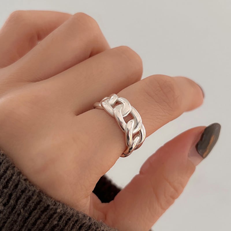 Revedej silver925 bold ring (2color)
