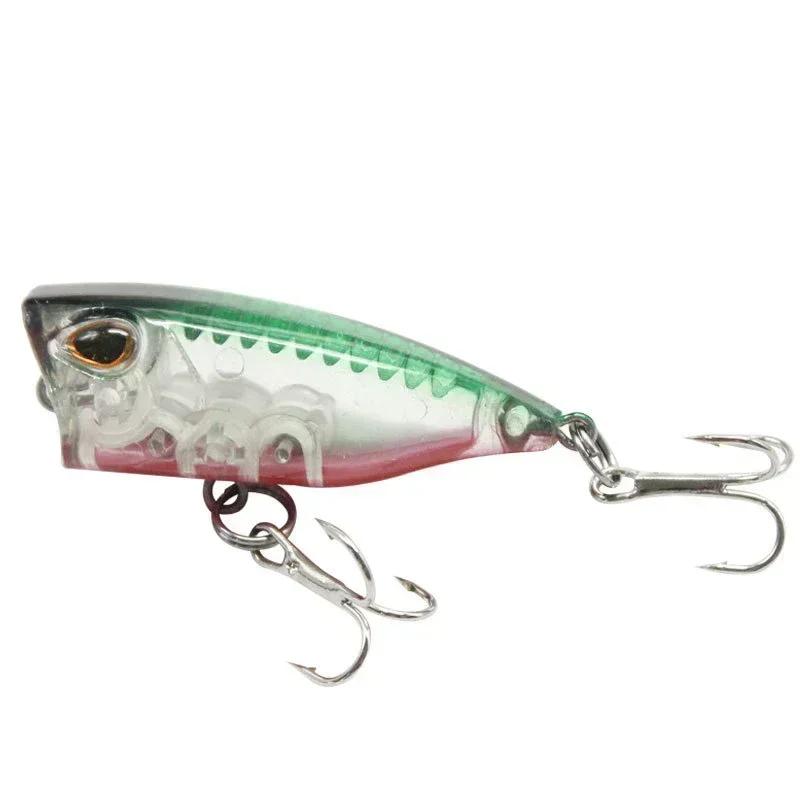 

1Pcs Mini Top Water Popper Hard Bait 40mm 3g Floating Fishing Lure Crankbait Wobblers Tackle Isca Poper Pike Artificial Lures