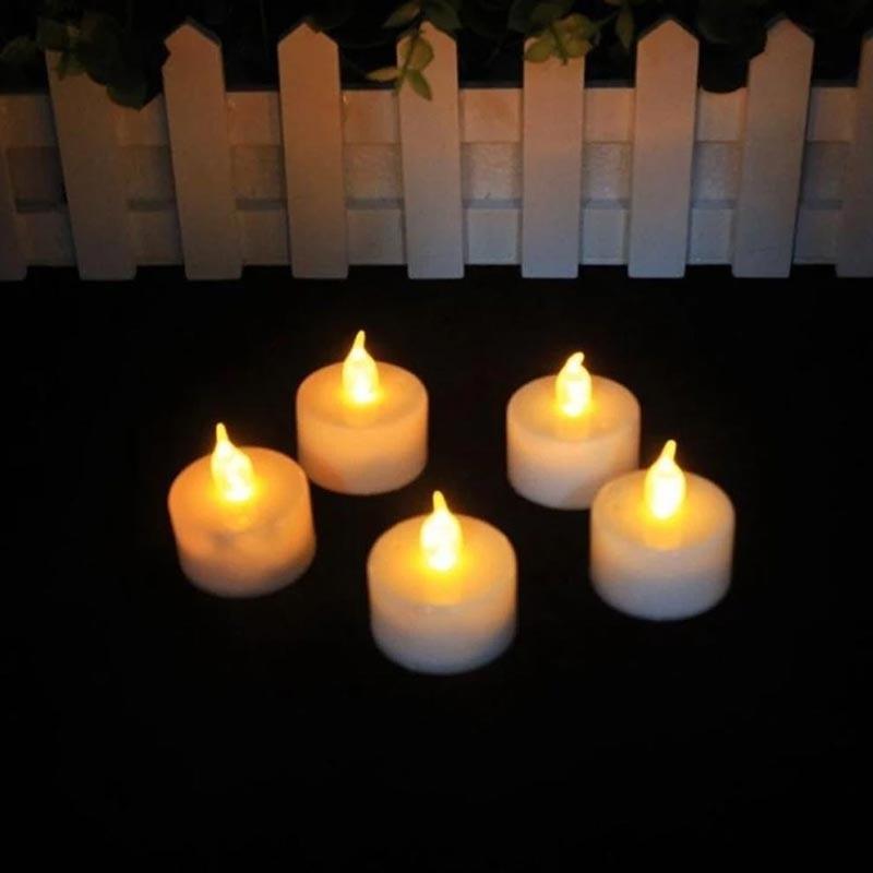 3 Pcs/set LED Flickering Tea Light Fun Party Wedding Long Lasting Candles Flameless Tea Light