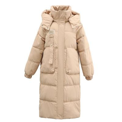 Anti-season Down Padded Jacket Women's Mid-long Winter Padded Jacket Thickened Over Knee Bread Jacket Hooded Padded Jacket