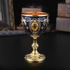 Vaso de Whiskey Metálico Estilo Europeo de Dos Onzas con Diseño Geométrico para Decoración de Bar en Casa